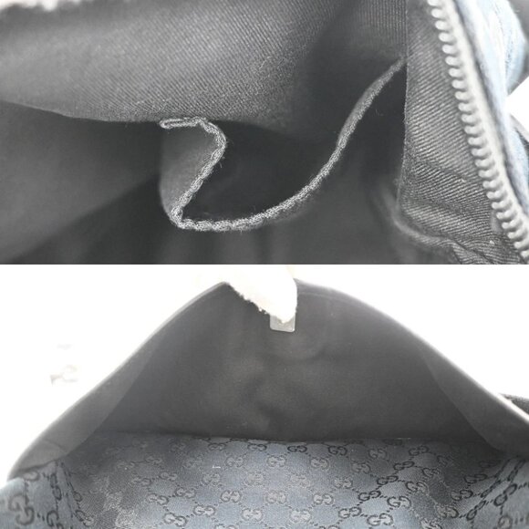 GUCCI GG Pattern Cross Shoulder Leather canvas Black SHW Italy - Picture 10 of 16